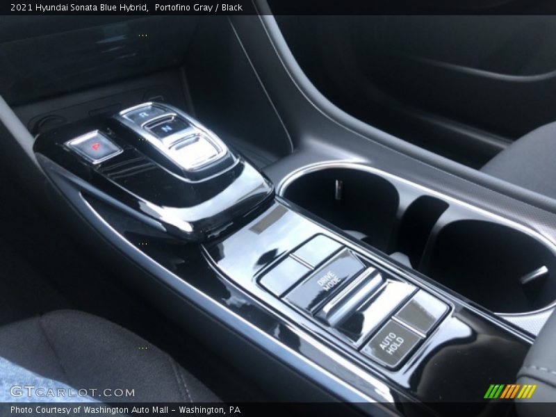 Portofino Gray / Black 2021 Hyundai Sonata Blue Hybrid