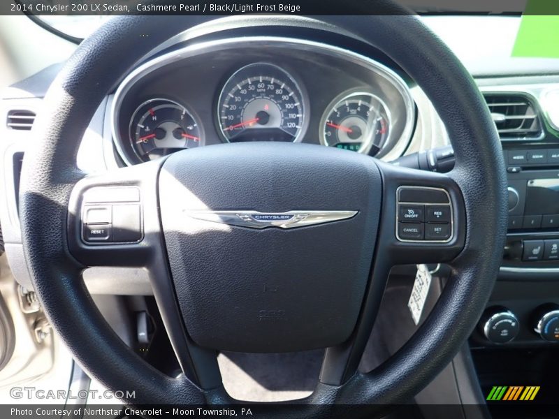 Cashmere Pearl / Black/Light Frost Beige 2014 Chrysler 200 LX Sedan