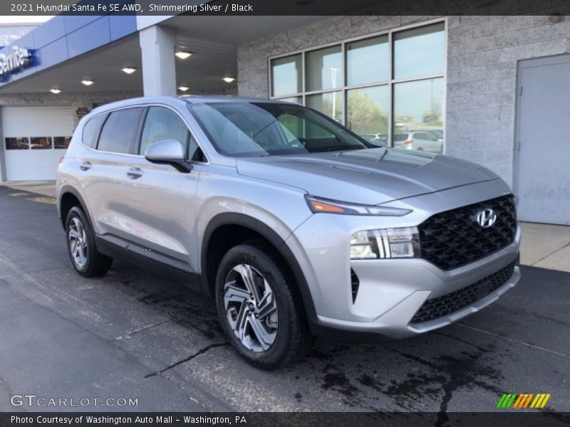 Shimmering Silver / Black 2021 Hyundai Santa Fe SE AWD