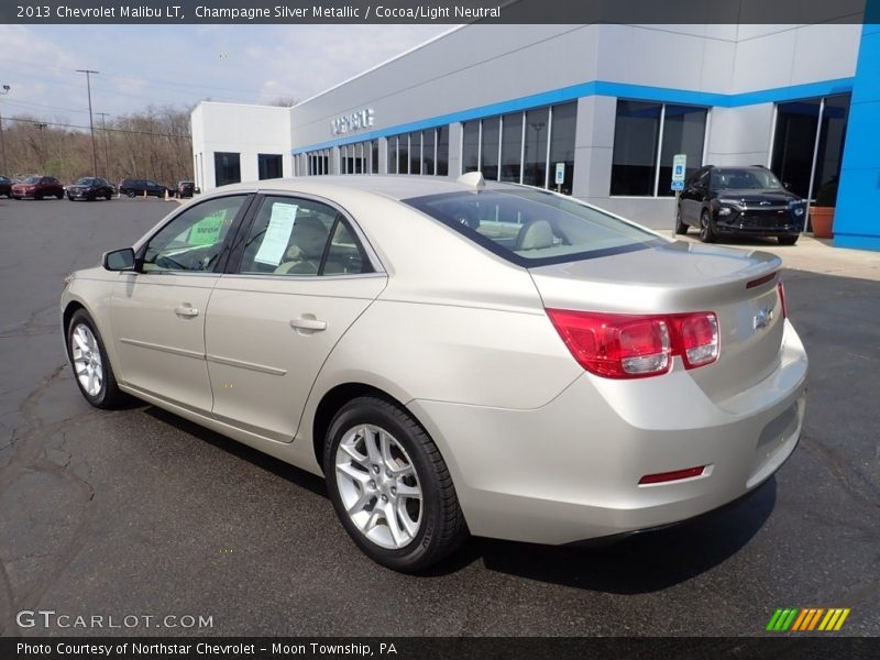 Champagne Silver Metallic / Cocoa/Light Neutral 2013 Chevrolet Malibu LT