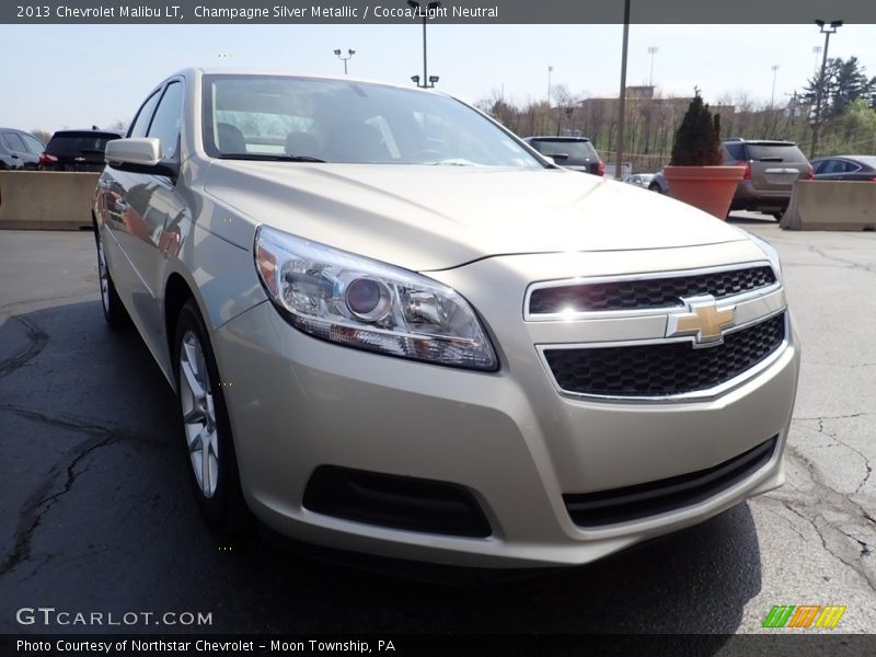 Champagne Silver Metallic / Cocoa/Light Neutral 2013 Chevrolet Malibu LT