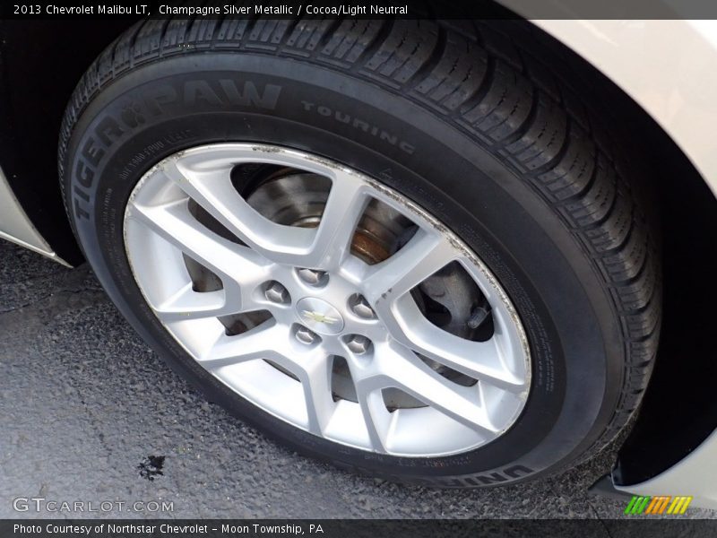 Champagne Silver Metallic / Cocoa/Light Neutral 2013 Chevrolet Malibu LT