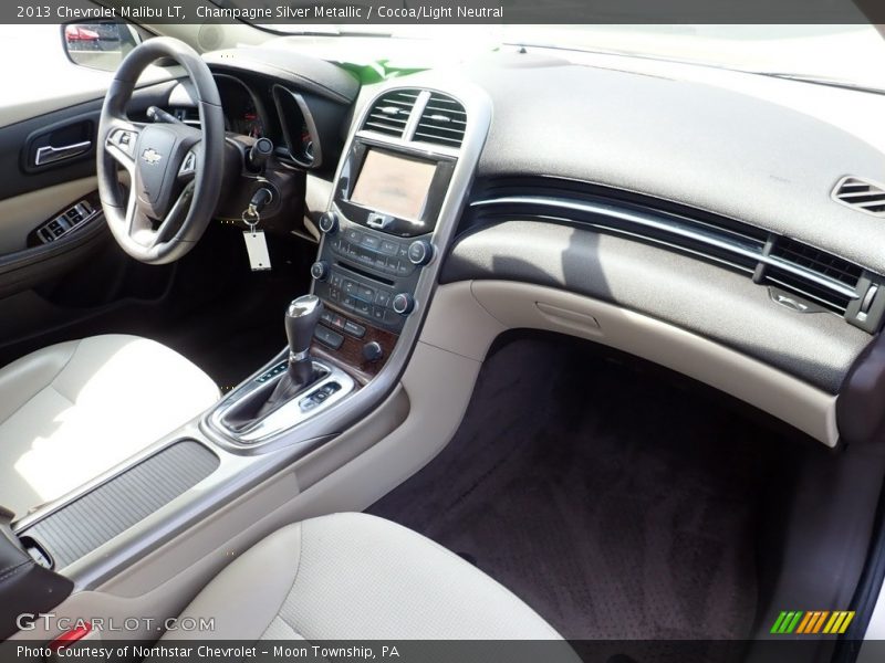 Champagne Silver Metallic / Cocoa/Light Neutral 2013 Chevrolet Malibu LT