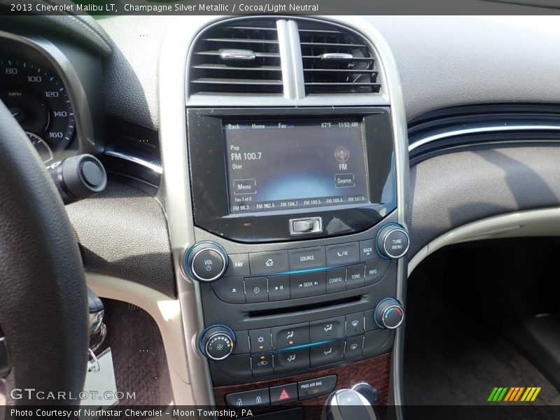 Champagne Silver Metallic / Cocoa/Light Neutral 2013 Chevrolet Malibu LT