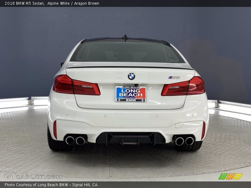 Alpine White / Aragon Brown 2018 BMW M5 Sedan