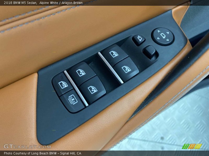 Alpine White / Aragon Brown 2018 BMW M5 Sedan