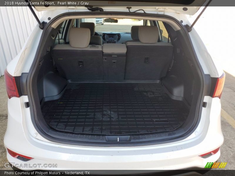 Pearl White / Gray 2018 Hyundai Santa Fe Sport