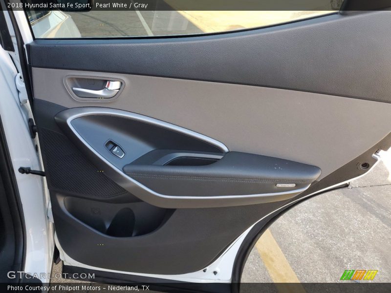 Pearl White / Gray 2018 Hyundai Santa Fe Sport