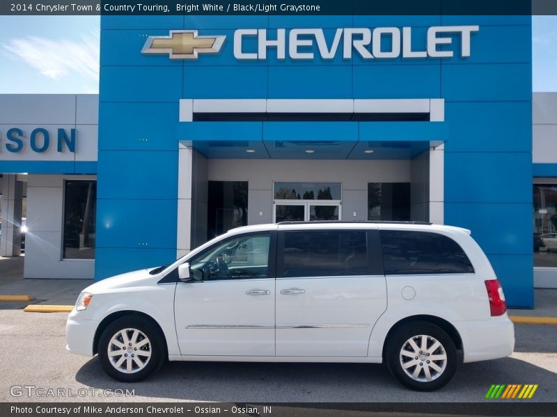Bright White / Black/Light Graystone 2014 Chrysler Town & Country Touring