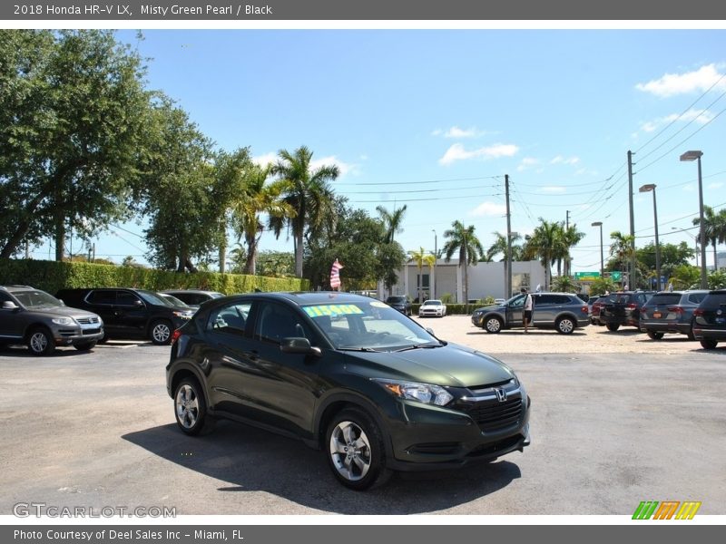 Misty Green Pearl / Black 2018 Honda HR-V LX