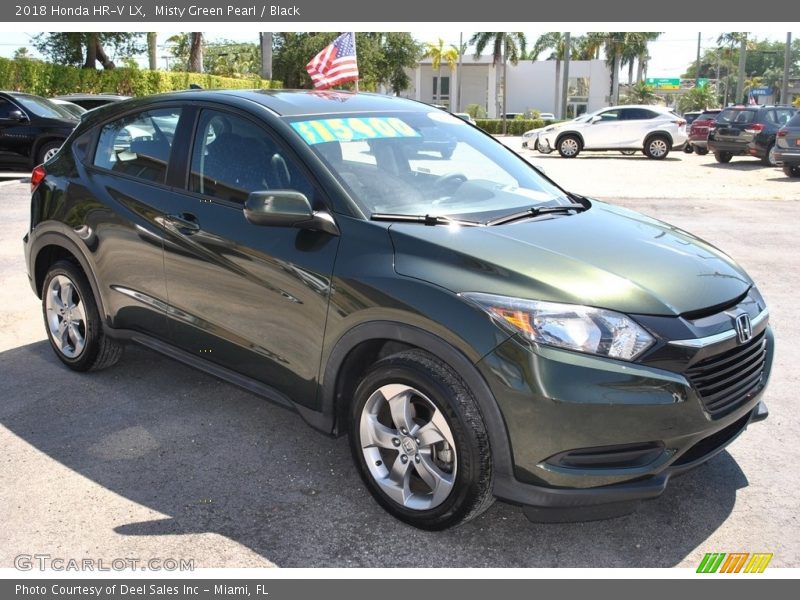 Misty Green Pearl / Black 2018 Honda HR-V LX