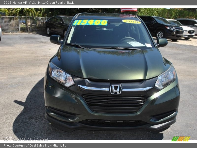 Misty Green Pearl / Black 2018 Honda HR-V LX