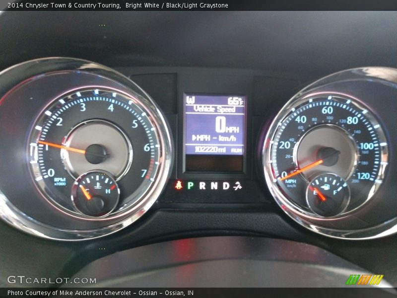 Bright White / Black/Light Graystone 2014 Chrysler Town & Country Touring