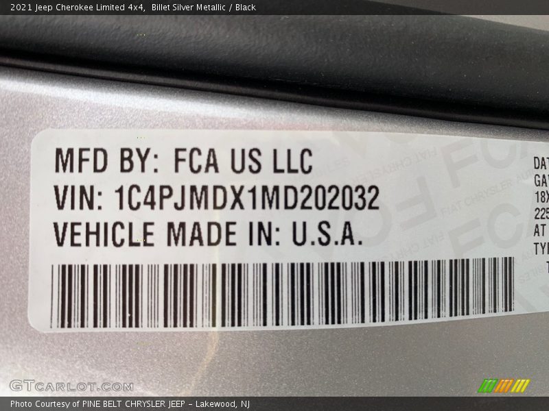 Billet Silver Metallic / Black 2021 Jeep Cherokee Limited 4x4