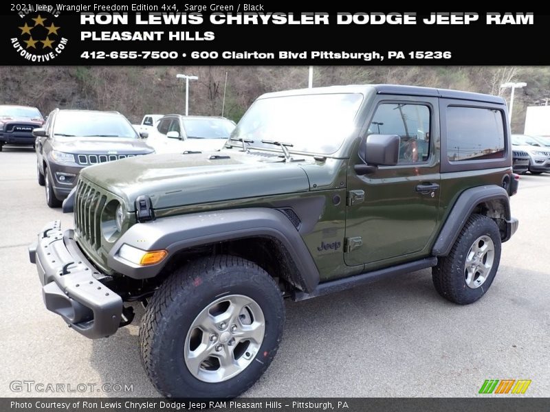 Sarge Green / Black 2021 Jeep Wrangler Freedom Edition 4x4