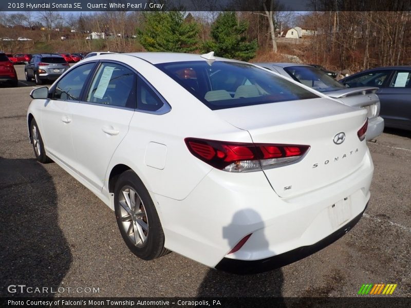 Quartz White Pearl / Gray 2018 Hyundai Sonata SE