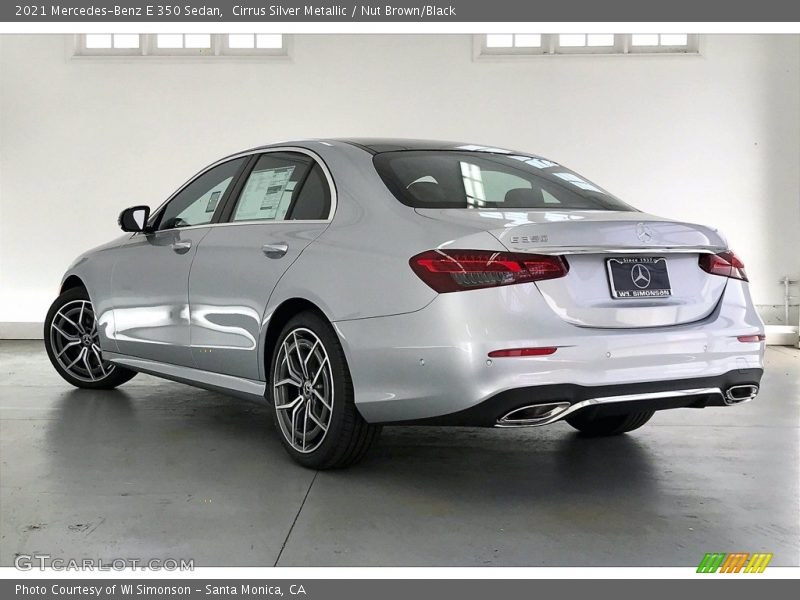 Cirrus Silver Metallic / Nut Brown/Black 2021 Mercedes-Benz E 350 Sedan