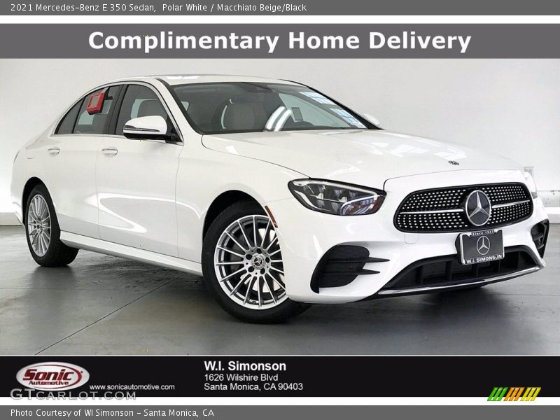 Polar White / Macchiato Beige/Black 2021 Mercedes-Benz E 350 Sedan