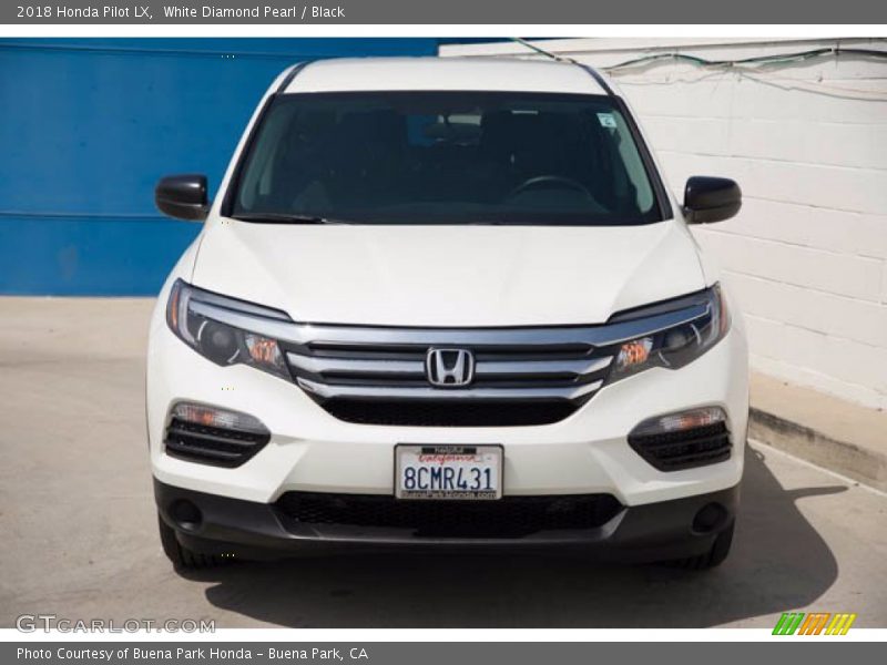 White Diamond Pearl / Black 2018 Honda Pilot LX