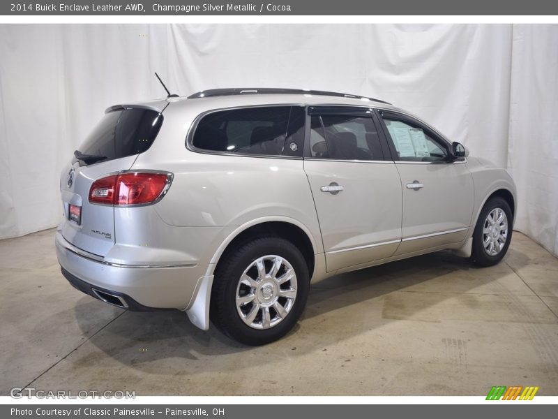 Champagne Silver Metallic / Cocoa 2014 Buick Enclave Leather AWD