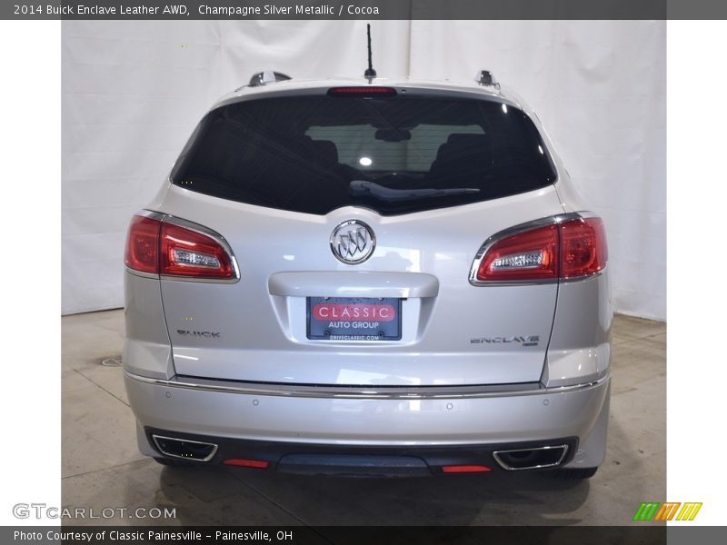 Champagne Silver Metallic / Cocoa 2014 Buick Enclave Leather AWD