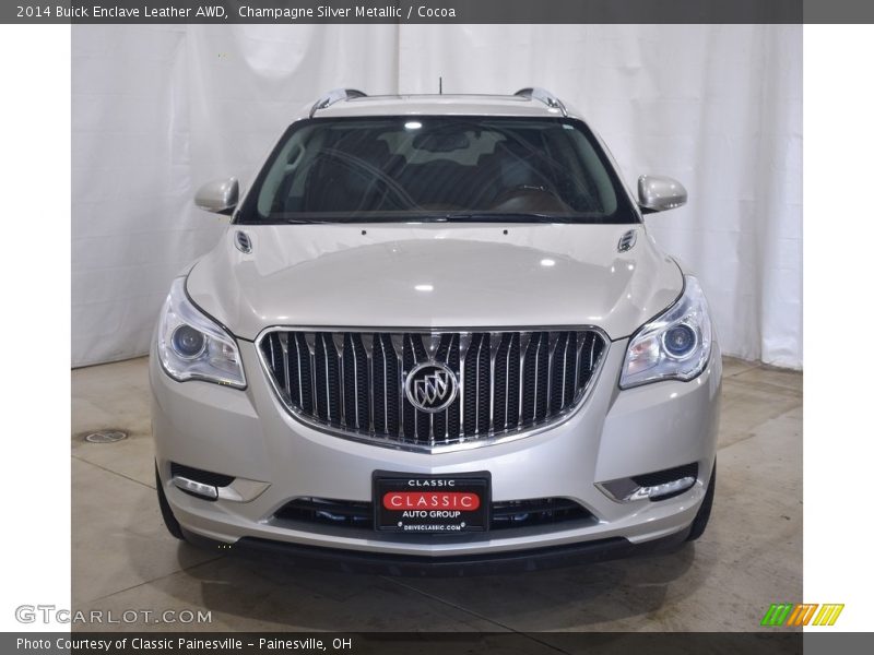 Champagne Silver Metallic / Cocoa 2014 Buick Enclave Leather AWD