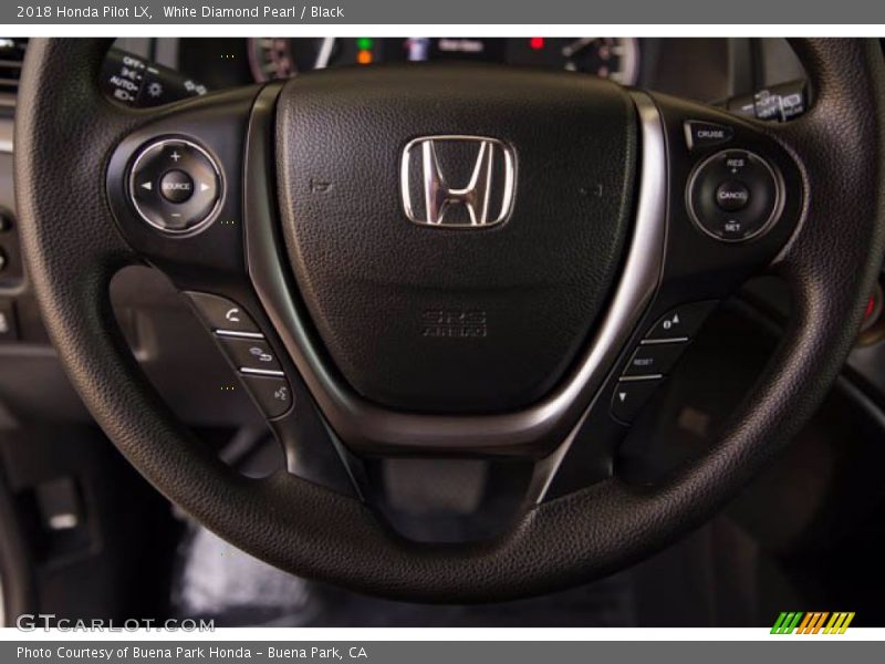 White Diamond Pearl / Black 2018 Honda Pilot LX