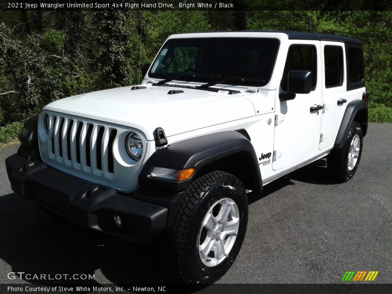 Bright White / Black 2021 Jeep Wrangler Unlimited Sport 4x4 Right Hand Drive