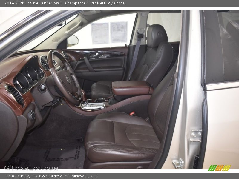 Champagne Silver Metallic / Cocoa 2014 Buick Enclave Leather AWD