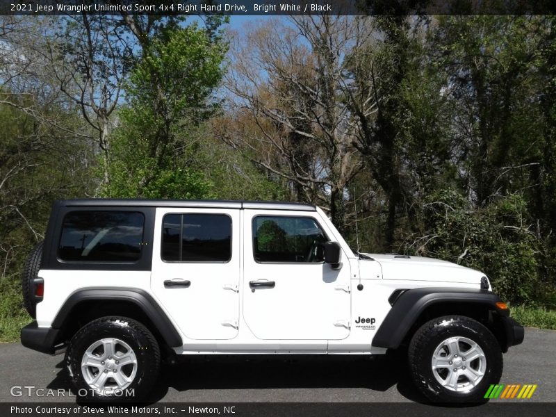 Bright White / Black 2021 Jeep Wrangler Unlimited Sport 4x4 Right Hand Drive
