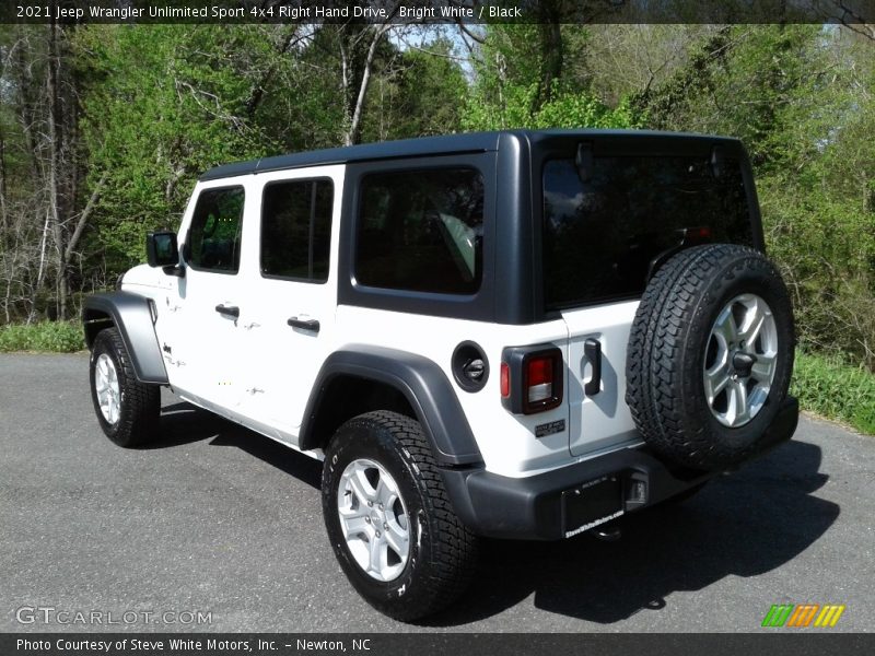 Bright White / Black 2021 Jeep Wrangler Unlimited Sport 4x4 Right Hand Drive