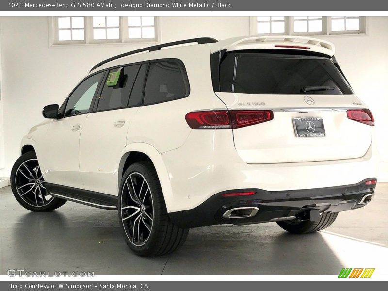 designo Diamond White Metallic / Black 2021 Mercedes-Benz GLS 580 4Matic