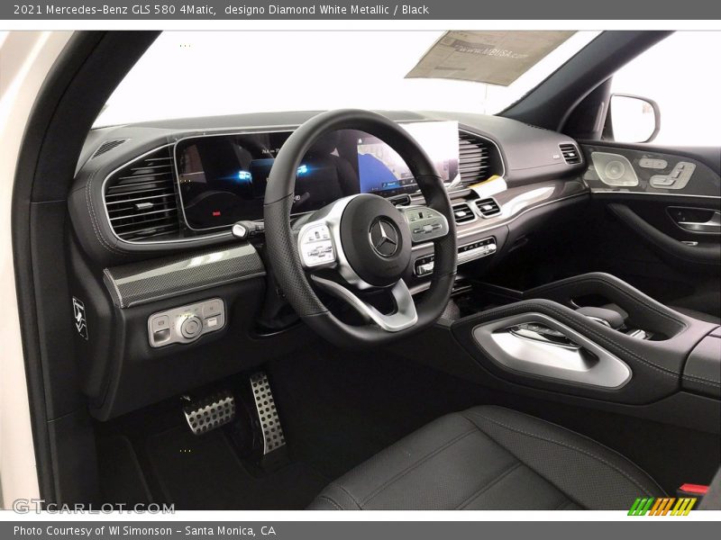 designo Diamond White Metallic / Black 2021 Mercedes-Benz GLS 580 4Matic