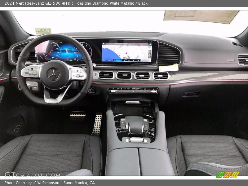designo Diamond White Metallic / Black 2021 Mercedes-Benz GLS 580 4Matic