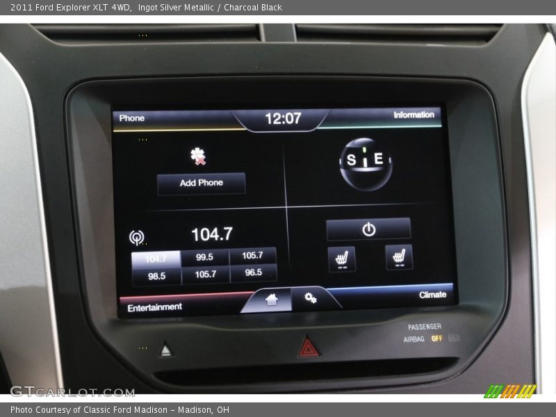Ingot Silver Metallic / Charcoal Black 2011 Ford Explorer XLT 4WD