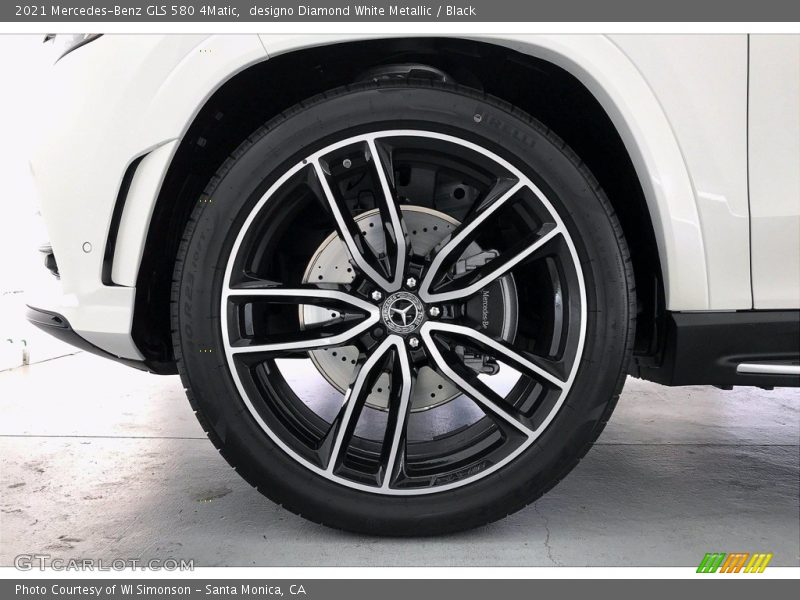 designo Diamond White Metallic / Black 2021 Mercedes-Benz GLS 580 4Matic