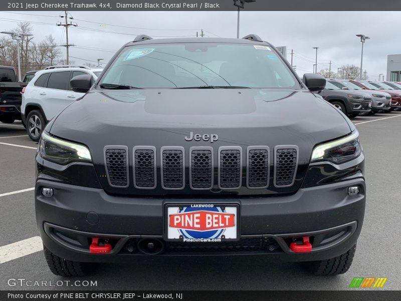 Diamond Black Crystal Pearl / Black 2021 Jeep Cherokee Traihawk 4x4