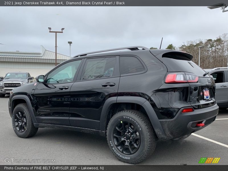 Diamond Black Crystal Pearl / Black 2021 Jeep Cherokee Traihawk 4x4
