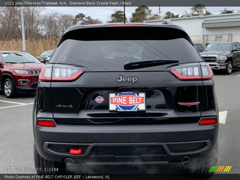 Diamond Black Crystal Pearl / Black 2021 Jeep Cherokee Traihawk 4x4