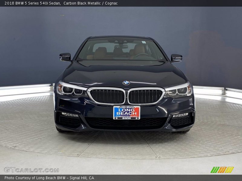 Carbon Black Metallic / Cognac 2018 BMW 5 Series 540i Sedan