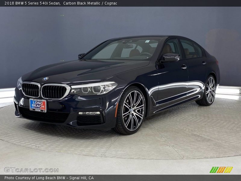 Carbon Black Metallic / Cognac 2018 BMW 5 Series 540i Sedan