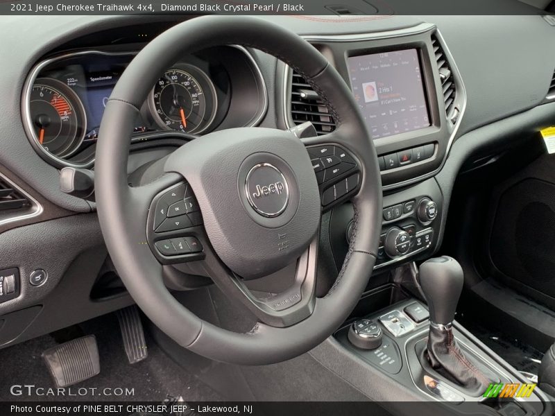 Diamond Black Crystal Pearl / Black 2021 Jeep Cherokee Traihawk 4x4