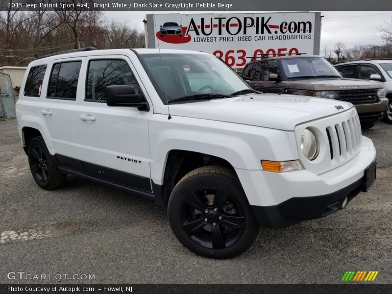 Bright White / Dark Slate Gray/Light Pebble Beige 2015 Jeep Patriot Sport 4x4