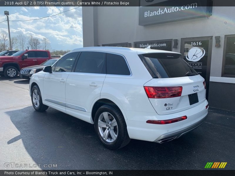 Carrara White / Pistachio Beige 2018 Audi Q7 2.0 TFSI Premium quattro