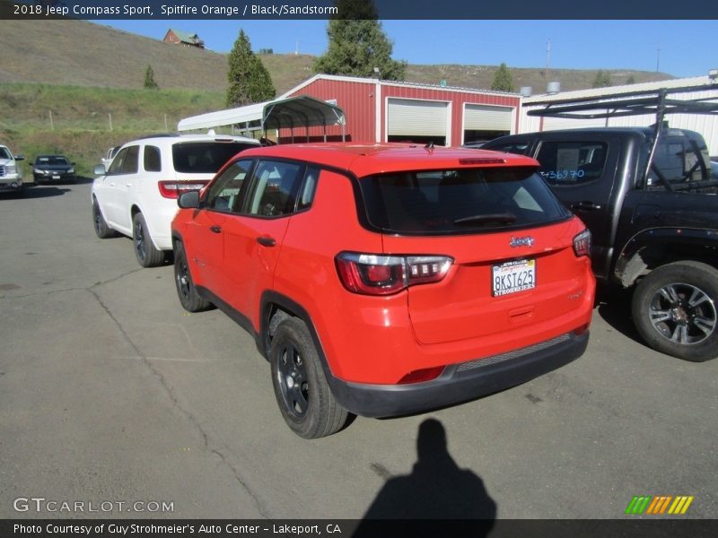 Spitfire Orange / Black/Sandstorm 2018 Jeep Compass Sport