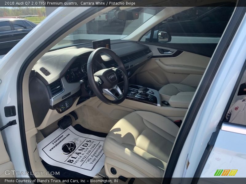 Carrara White / Pistachio Beige 2018 Audi Q7 2.0 TFSI Premium quattro