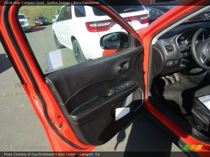 Spitfire Orange / Black/Sandstorm 2018 Jeep Compass Sport