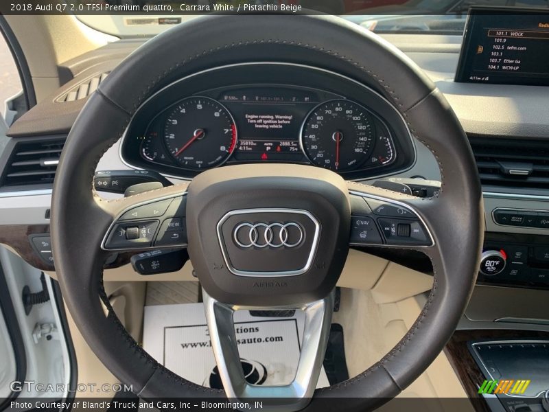 Carrara White / Pistachio Beige 2018 Audi Q7 2.0 TFSI Premium quattro
