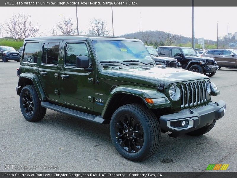 Sarge Green / Black 2021 Jeep Wrangler Unlimited High Altitude 4xe Hybrid
