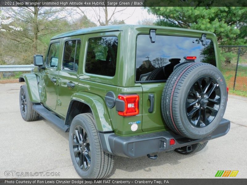 Sarge Green / Black 2021 Jeep Wrangler Unlimited High Altitude 4xe Hybrid